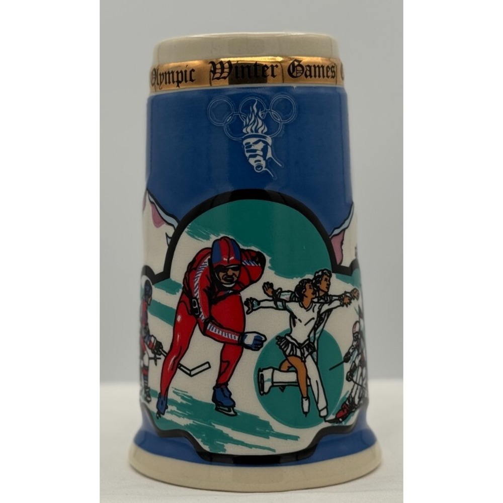 Calgary 1988 Winter Olympics Beer Stein - Made in Milwaukee -Very Good Condition